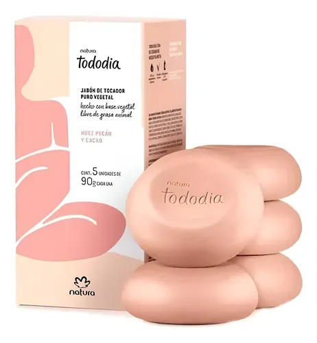 Jabon corporal tododia nuez pecan y cacao x 5 unidades