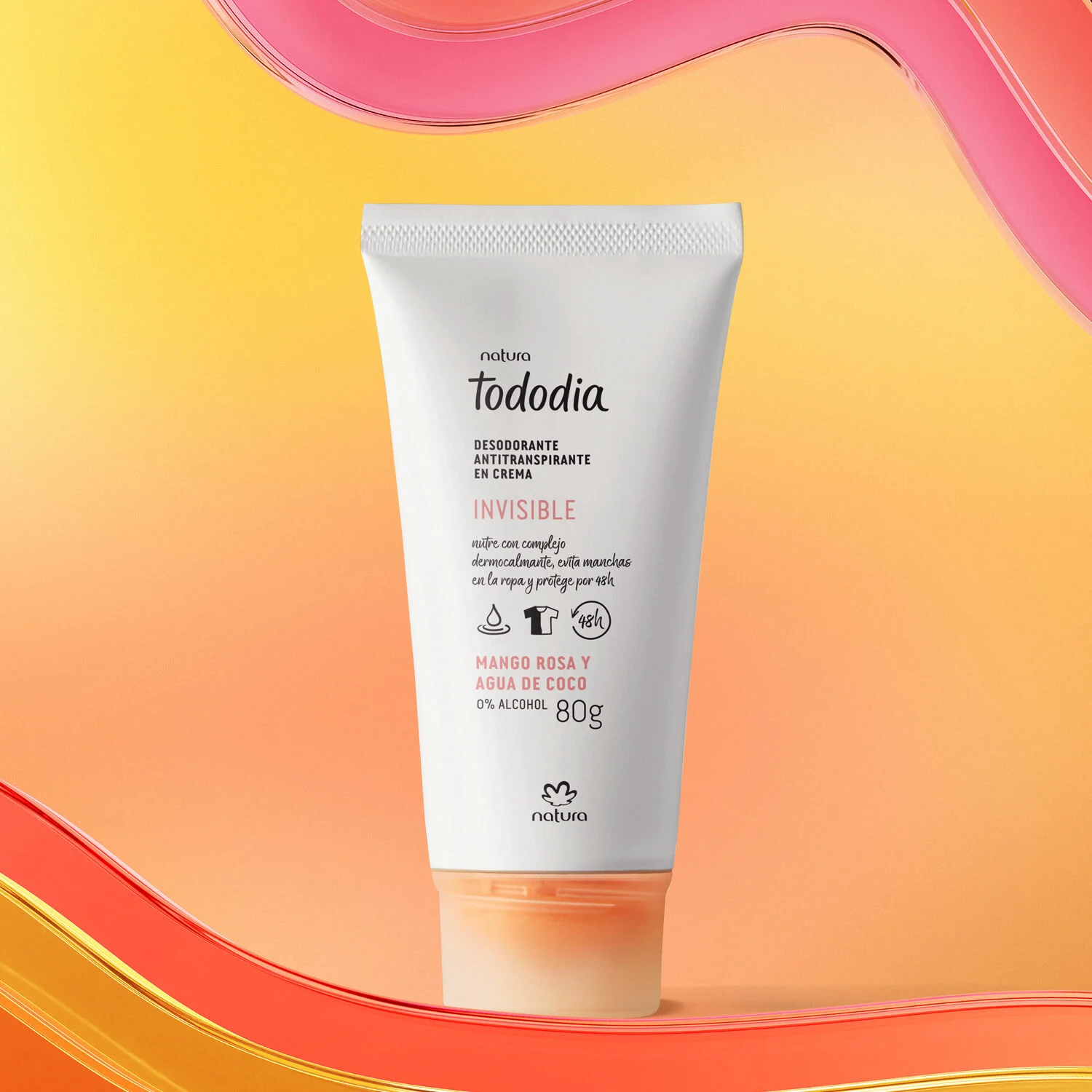 desodorante antitranspirante en crema mango rosa