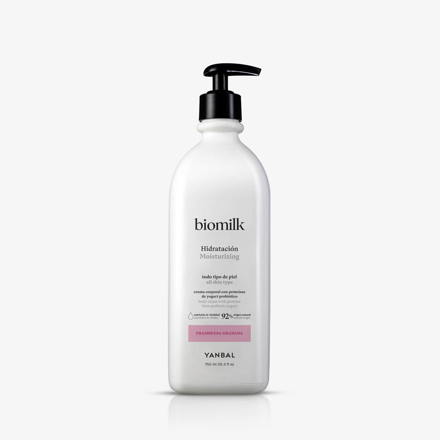 Crema biomilk frambuesa y granada
